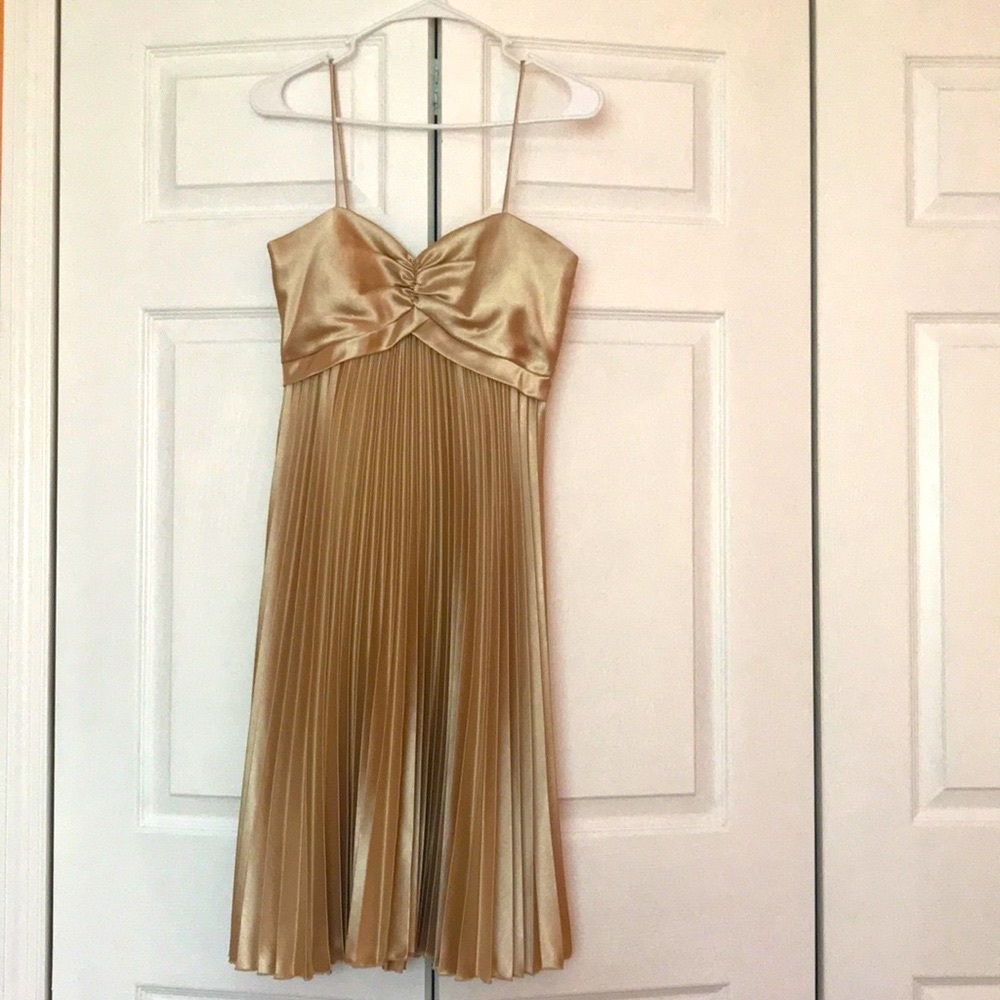 Pleated knee length dress